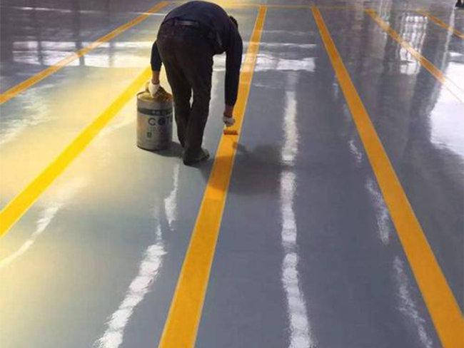 車(chē)間地坪劃線施工